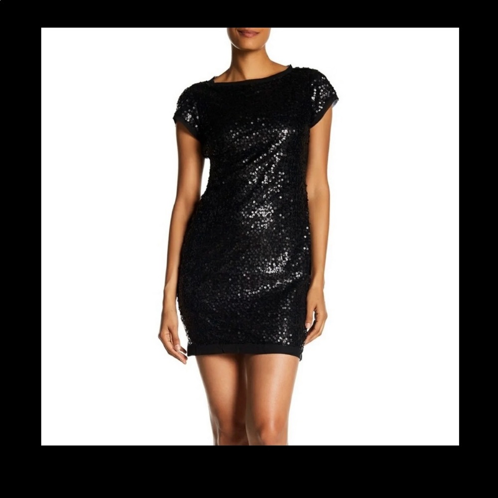 Vince camuto beautiful black sequins dress